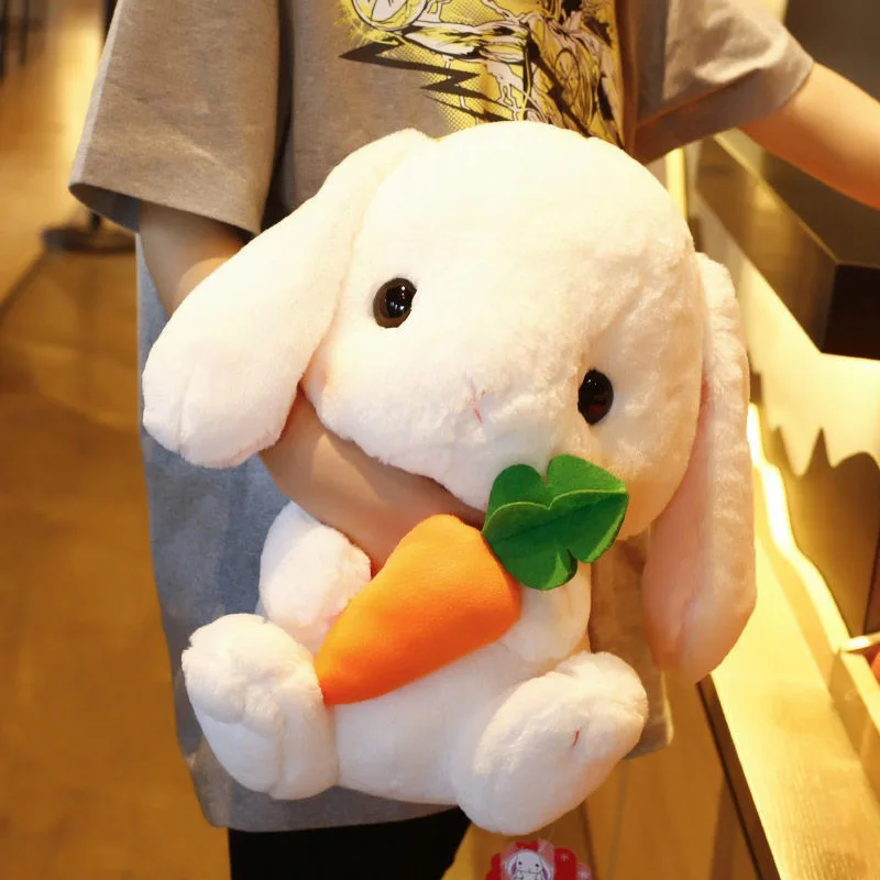 Kawaii Rabbit Holding Carrot Soft Stuffed Plush Toy