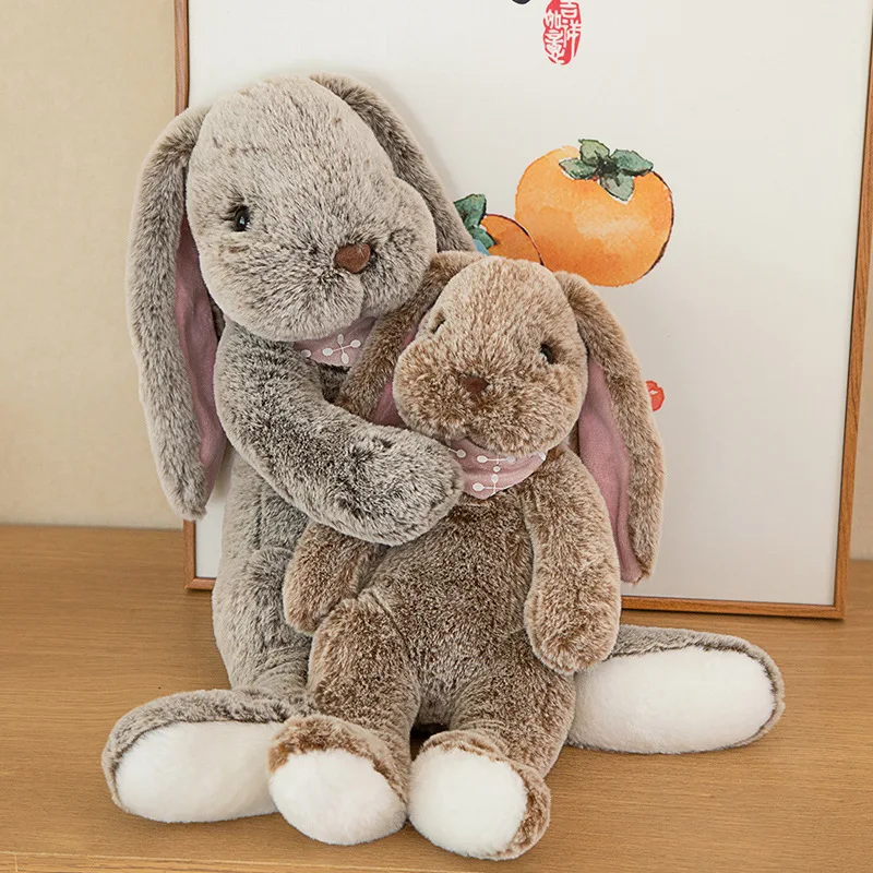 35/45cm Long Ear Rabbit Wear Sweater Soft Stuffed Plush Toy