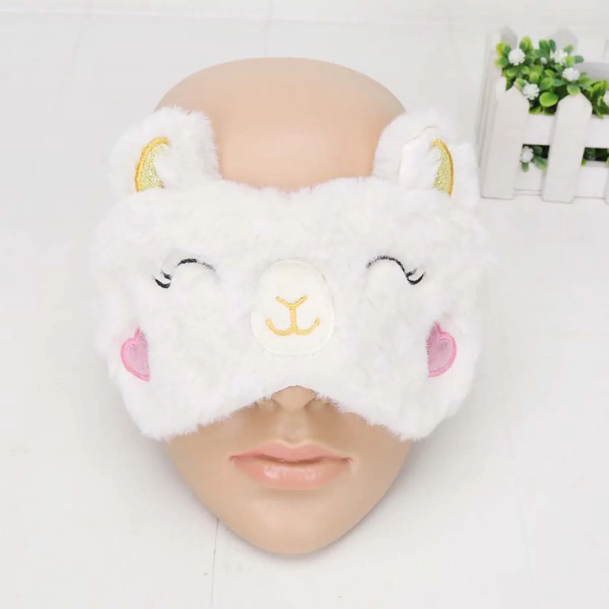 Alpaca Eye Mask For Sleeping Soft Plush Eyepatch