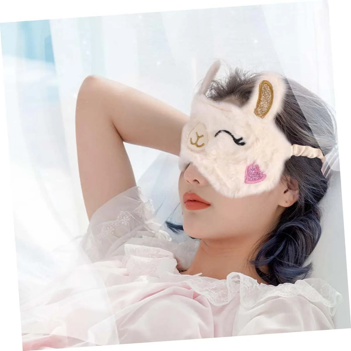 Alpaca Eye Mask For Sleeping Soft Plush Eyepatch