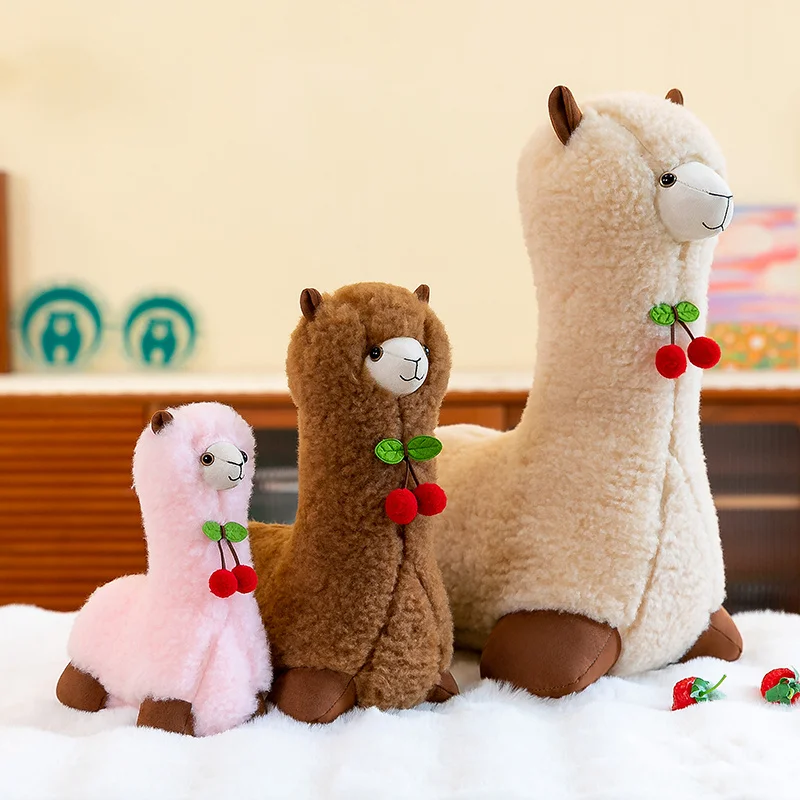 Alpaca Lamb With Cherry Soft Stuffed Plush Toy