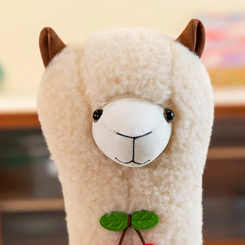 25-50cm Alpaca Lamb With Cherry Soft Stuffed Plush Toy