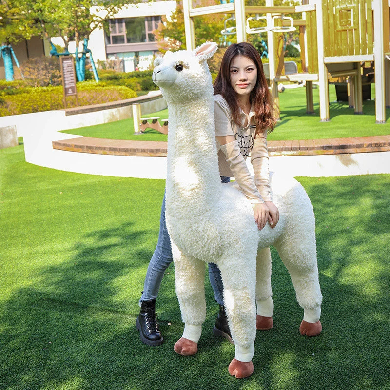 38-80cm Standing Alpaca Sheep Soft Stuffed Plush Toy