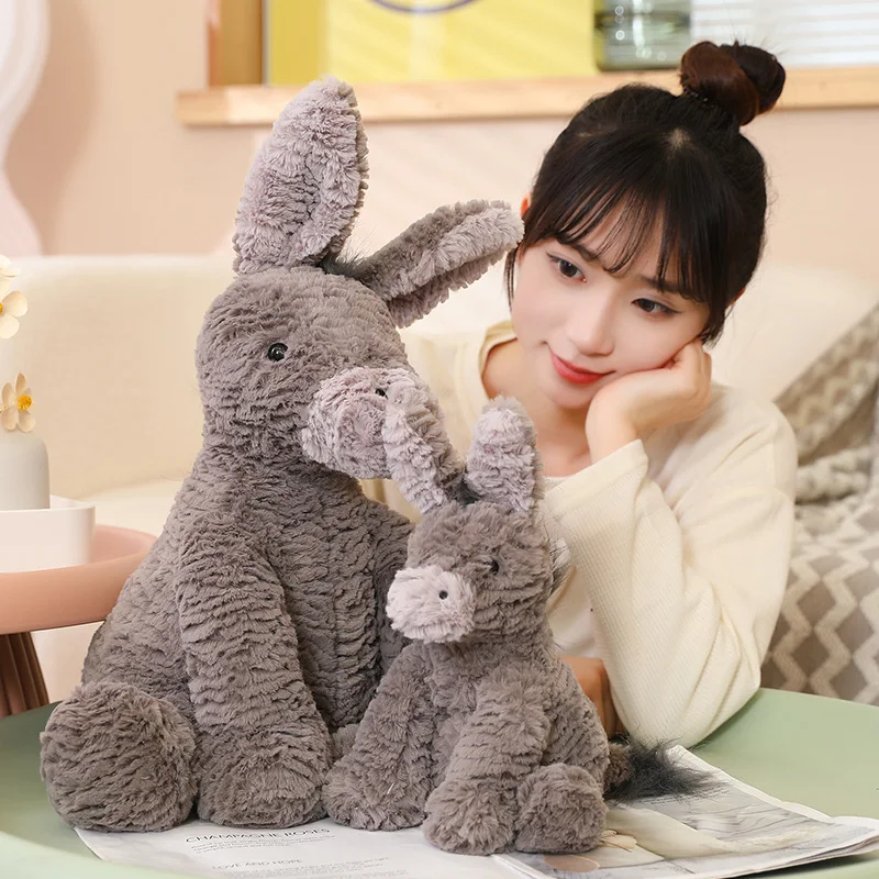 Animal Grey Donkey Soft Stuffed Plush Toy 