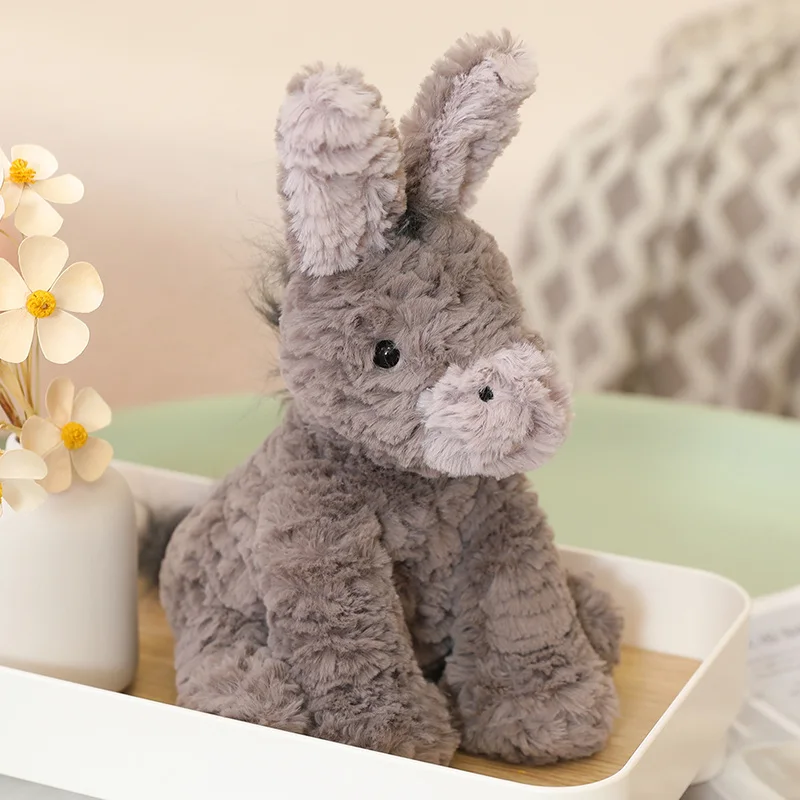 Animal Grey Donkey Soft Stuffed Plush Toy 