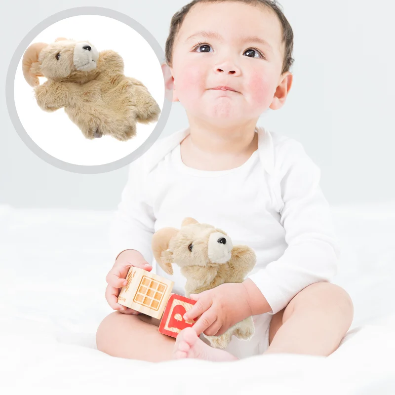 Goat Puppet Plush Puppets Hand Kids Movable Mouth Lifelike Toy Children Decorative Toddler Toys Animals