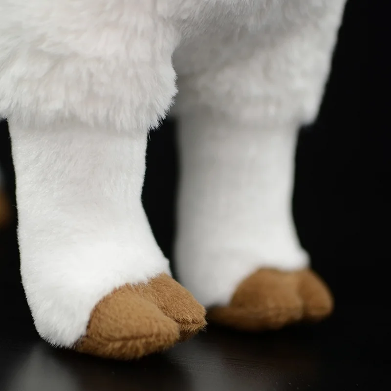 30cm White High Fidelity Goat Soft Stuffed Plush Toy