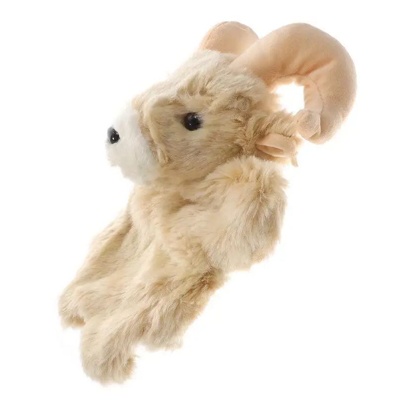 Toys Goat Puppet Animal Puppets Filling Stuffed for Adults Plush Decorative Hand Child
