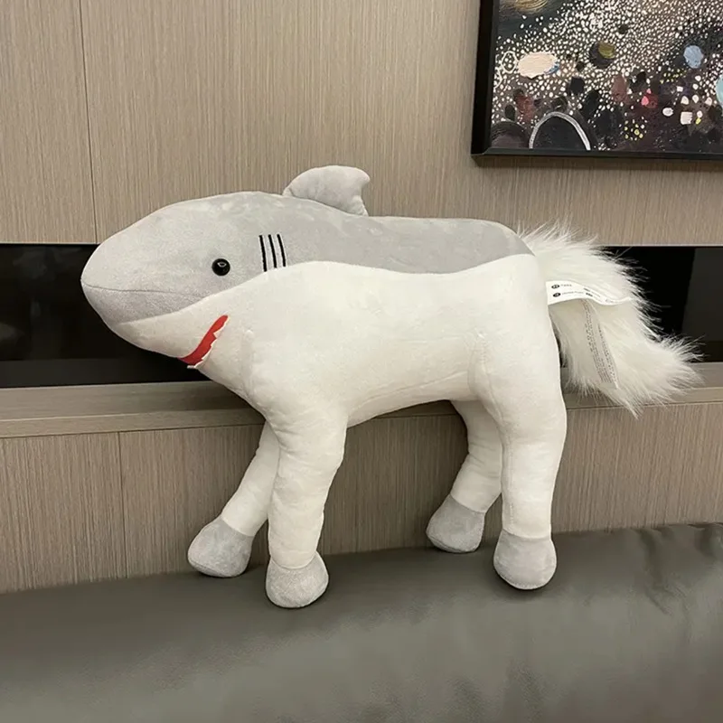 50cm Kawaii Shark Horse Soft Stuffed Plush Toy