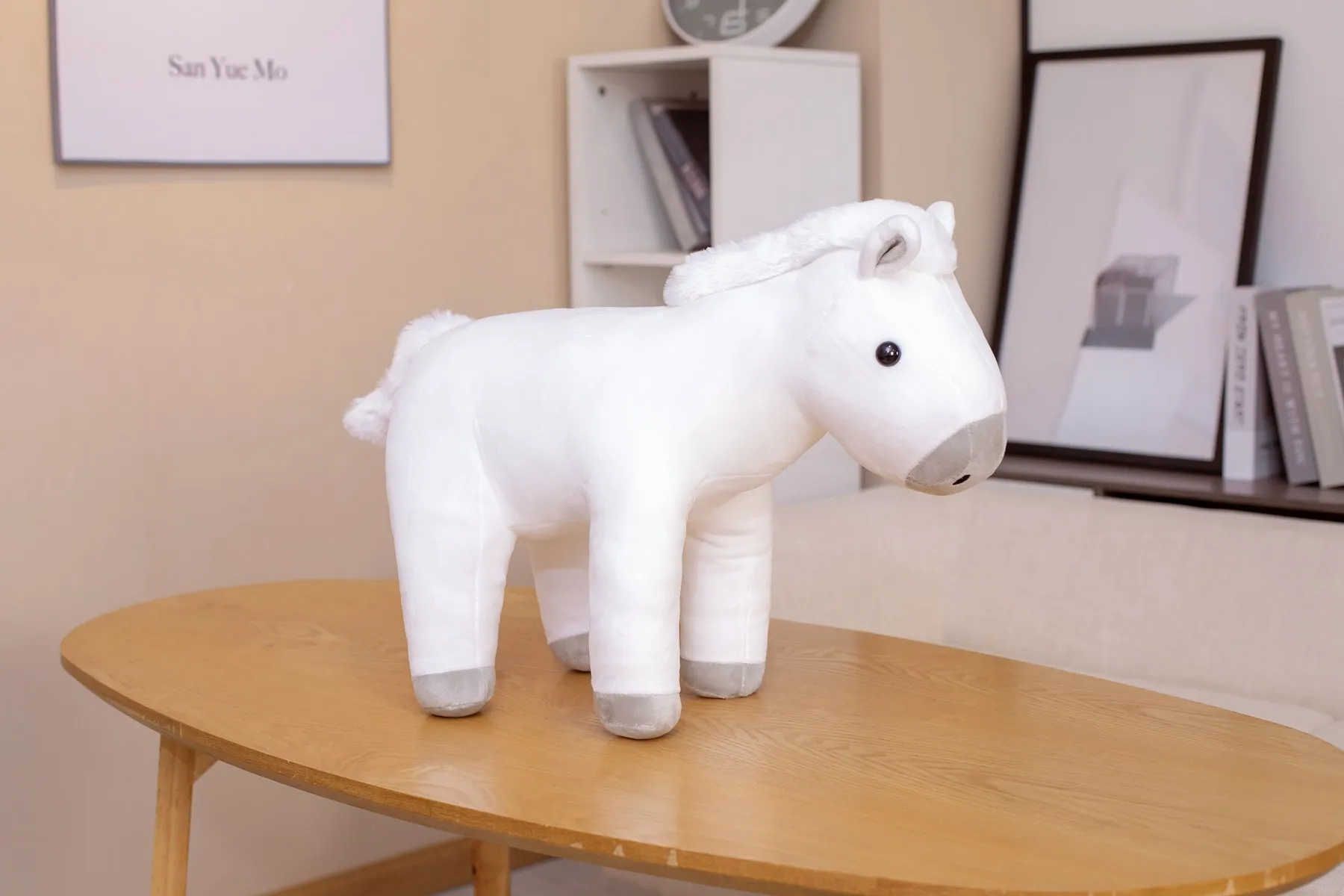 60/80cm Sitting Horse Soft Stuffed Plush Toy