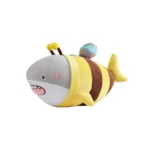 28/38/48cm Cartoon Shark With Bee Soft Stuffed Plush Toy