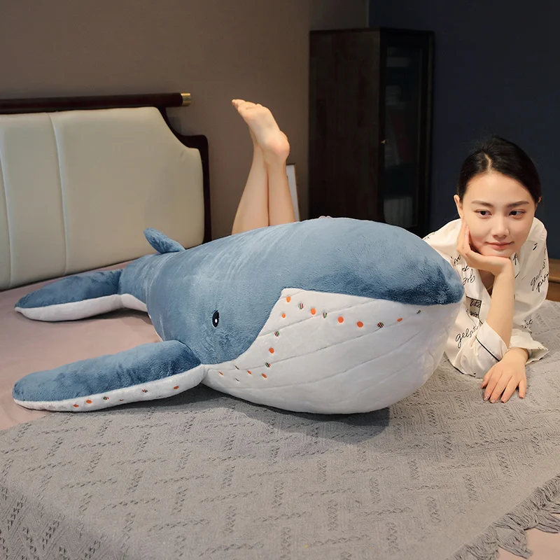 55-135cm Giant Whale Soft Stuffed Plush Toy