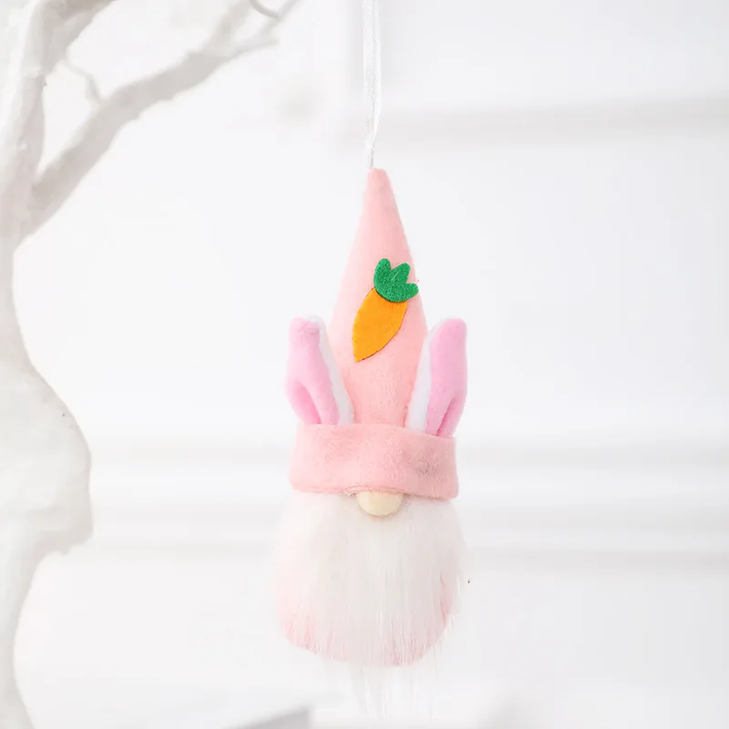 14cm Handmade Faceless Gnome Rabbit Easter Soft Plush Toy