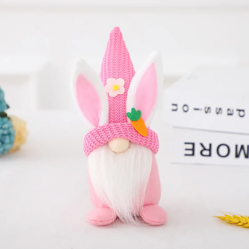18cm Handmade Faceless Gnome Rabbit Easter Soft Plush Toy