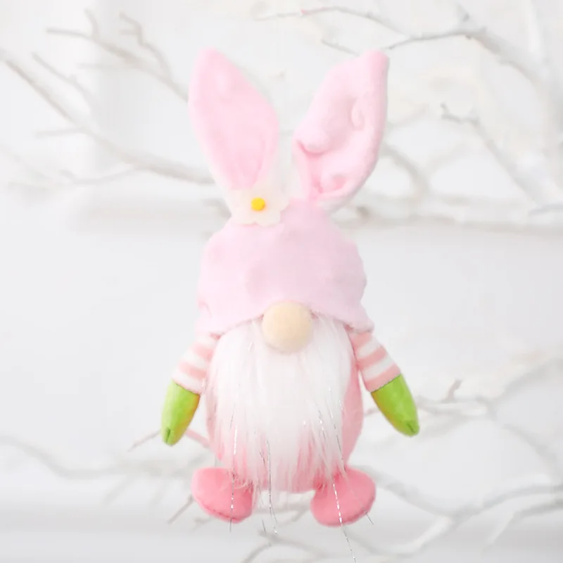17cm Handmade Faceless Gnome Rabbit Easter Soft Plush Toy