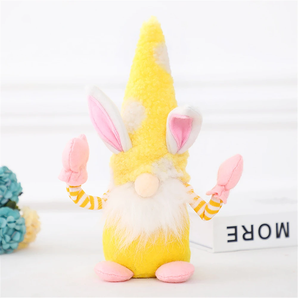 Handmade Faceless Gnome Rabbit Easter Soft Stuffed Plush Toy