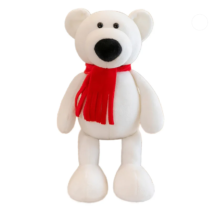 25cm-28cm Kawaii Jungle Red With White Bear Soft Stuffed Plush Toy