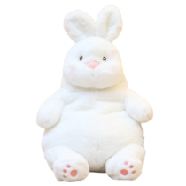Kawaii Big Lazy White Bunny Soft Stuffed Plush Toy