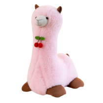 Alpaca Lamb With Cherry Soft Stuffed Plush Toy
