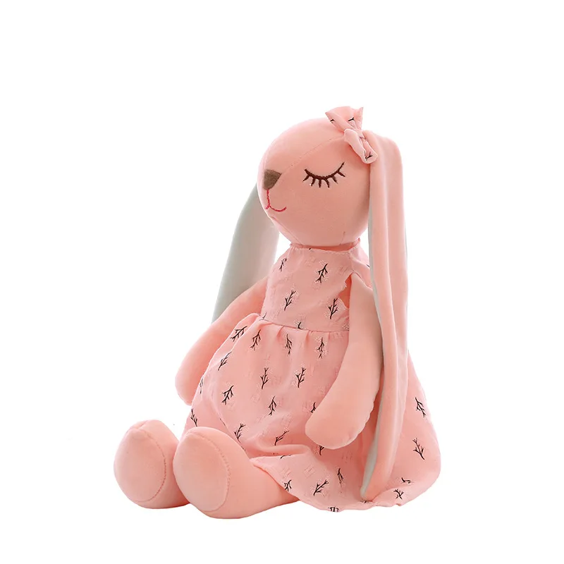 35cm Cartoon Long Ear Sleeping Rabbit Soft Stuffed Plush Toy