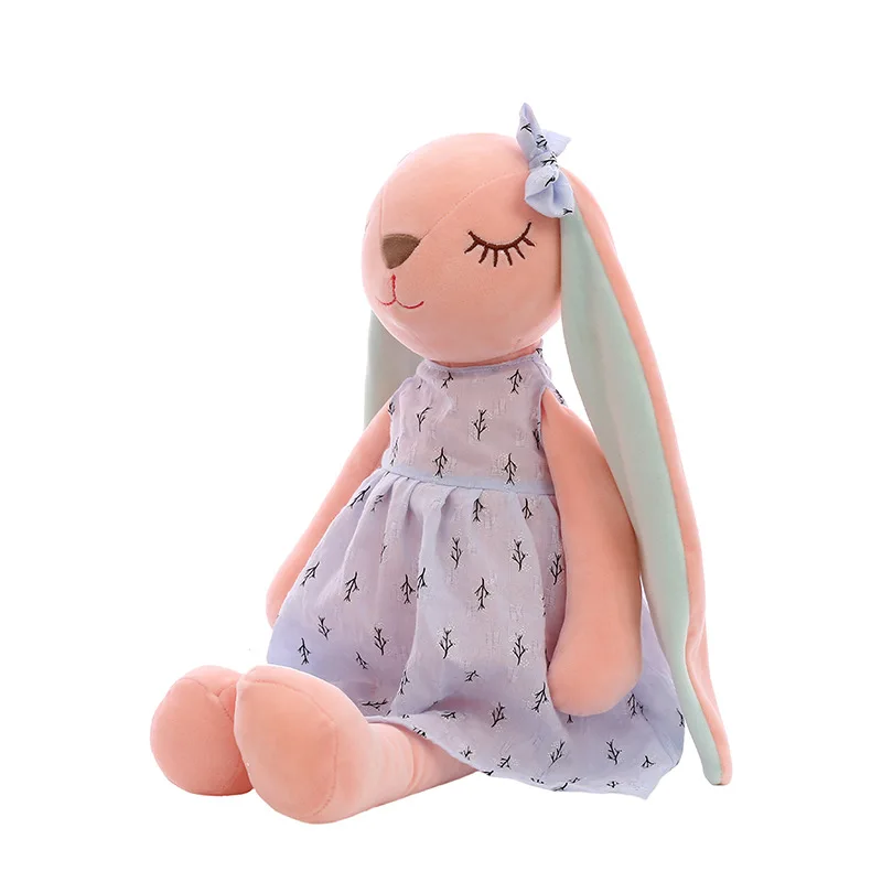 35cm Cartoon Long Ear Sleeping Rabbit Soft Stuffed Plush Toy