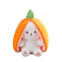 20-45cm Kawaii Hiding Carrot Bunny Soft Plush Toy