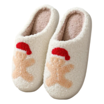 Kawaii Cartoon Santa Claus Warm Christmas Soft Plush Slipper
