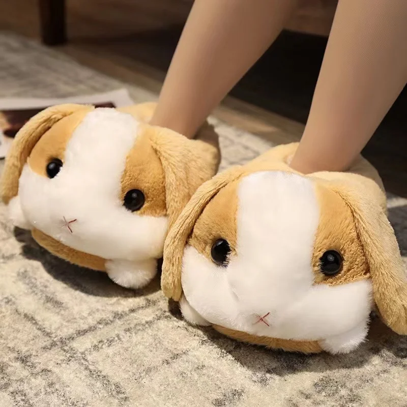 25cm Cartoon Rabbit Soft Stuffed Plush Slippers
