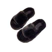 Winter Warm Fur Sabot Hairy Plush Slippers