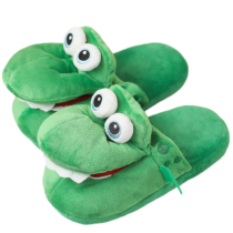 Women Crocodile With Moving Mouth Soft Plush Slippers