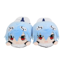 Kawaii Cartoon Rei Ayanami Soft Stuffed Plush Slippers
