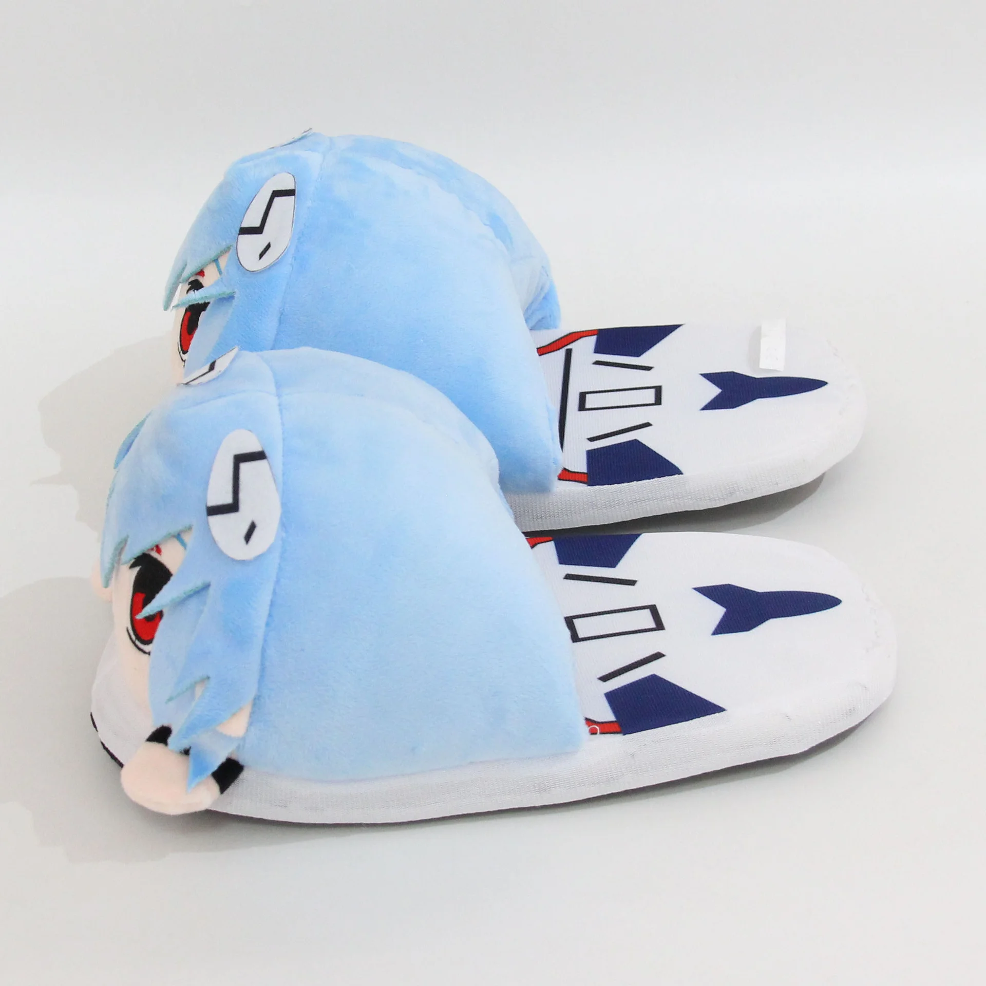 Kawaii Cartoon Rei Ayanami Soft Stuffed Plush Slippers