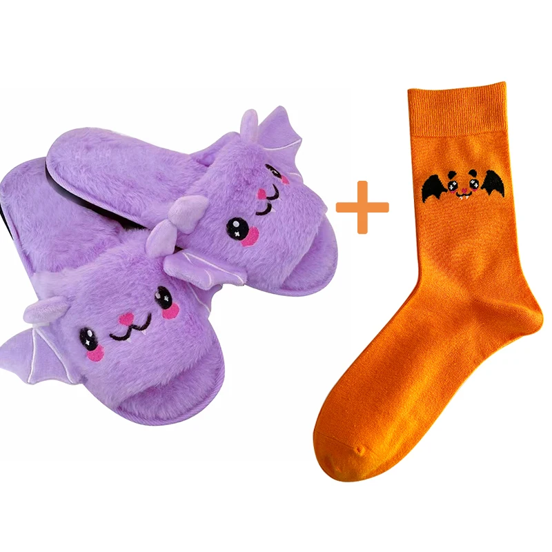 purple with socks