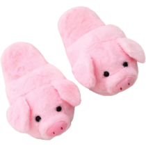 Cartoon Pink Pig Soft Stuffed Plush Slippers
