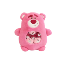 Pink Bear With Pudding Mini Balls Soft Stuffed Plush Bag