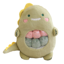 Dinosaur With Pudding Mini Balls Soft Stuffed Plush Bag