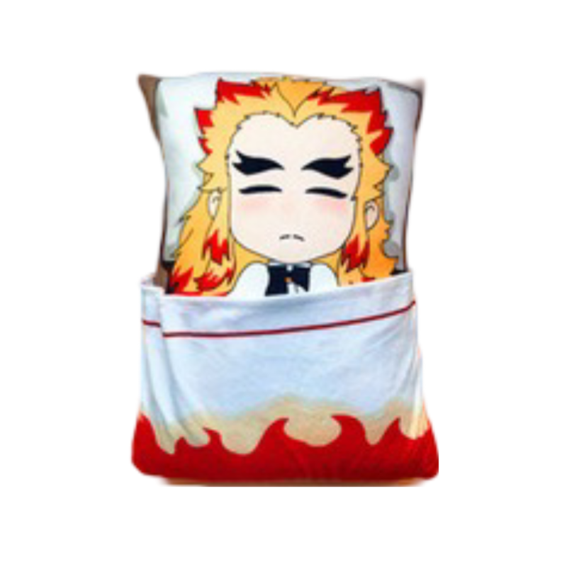 Anime Demon Slayer Sleeping Kyojuro Rengoku Soft Plush Pillow