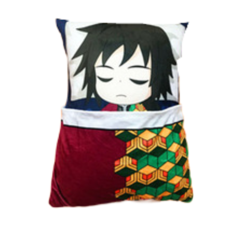 Anime Demon Slayer Sleeping Giyu Tomioka Soft Plush Pillow