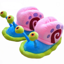 Cartoon Snail Warm Soft Stuffed Plush Slippers