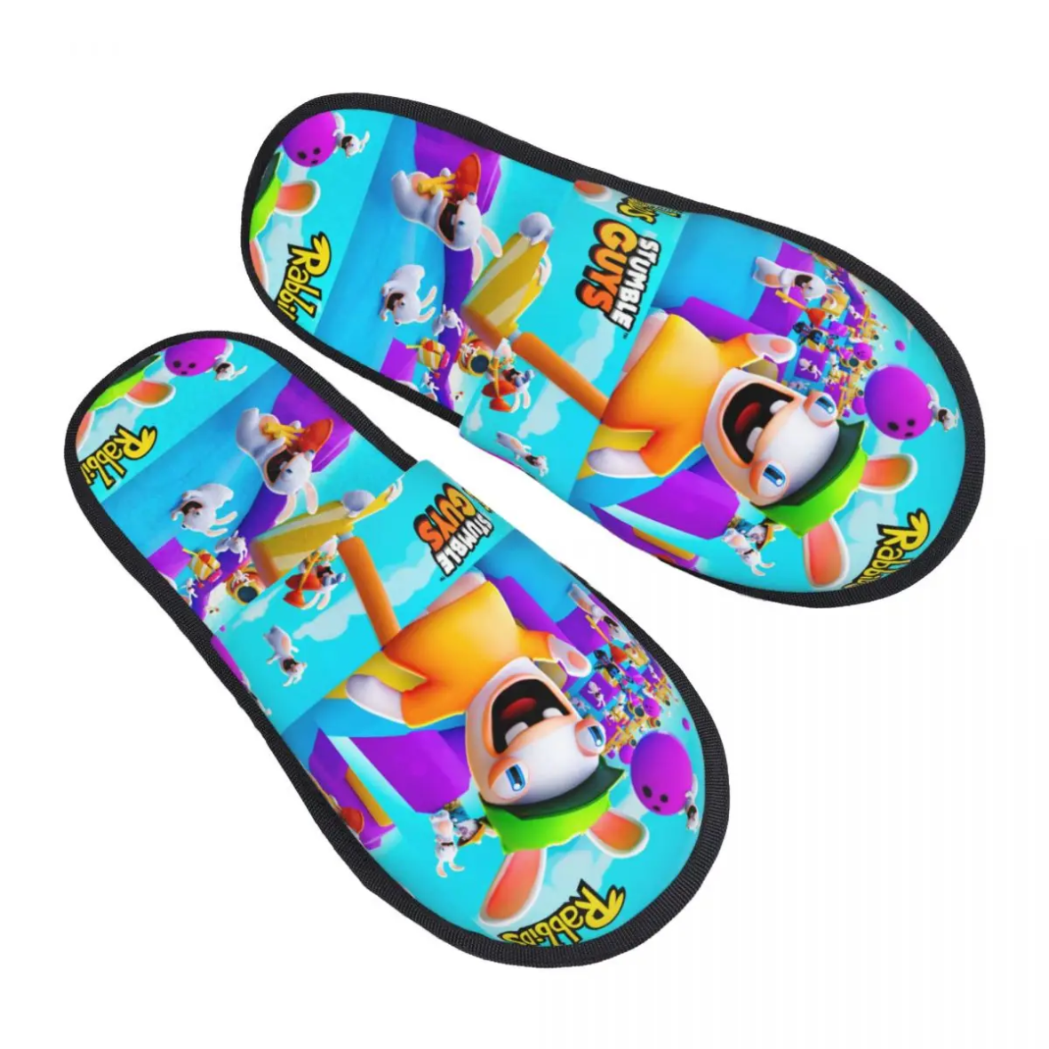 Cartoon Stumble Guys Soft Plush Slippers