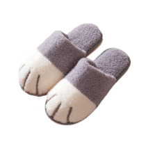 Kawaii Women Warm Cat Paw Soft Plush Slippers