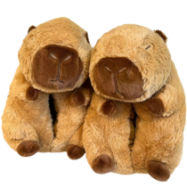 Kawaii Lined Capybara Soft Plush Slipper Shoes