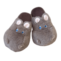 Cartoon Hippopotamus Soft Plush Slippers