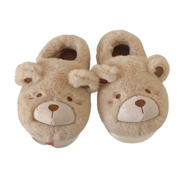 Kawaii Bear Fluffy Novelty Soft Stuffed Plush Slipper Shoes