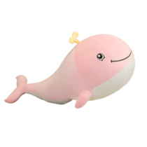 30cm Kawaii Realistic Pink Whale Soft Stuffed Plush Animal