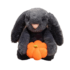 Black Rabbit Hold Pumpkin Soft Stuffed Plush Toy