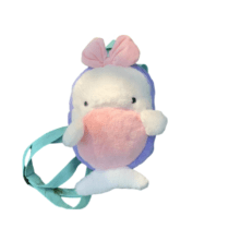 Dolphin With Bow Soft Stuffed Plush Backpack