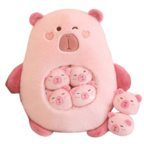 Capybara With Six Mini Ball Soft Stuffed Plush Pillow