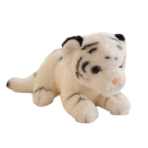 23cm White Baby Siberian Tiger Soft Stuffed Plush Toy