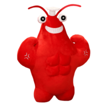 30-80cm Muscle Lobster Chef Soft Stuffed Plush Toy